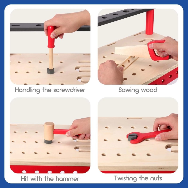 -- WORKPRO 70PC Kids Building Toy Educational Construction Toy Wooden
