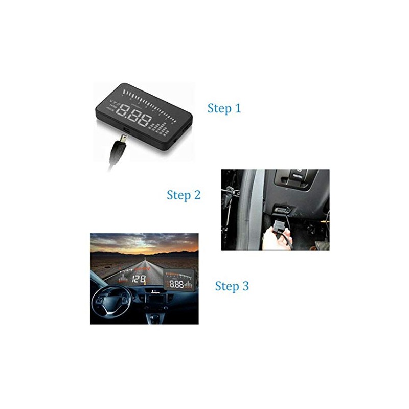 Car HUD Display, Riloer Digital Speedometer Car Head Up Display