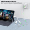 AreMe 3 in 1 USB C Splitter, USB C to