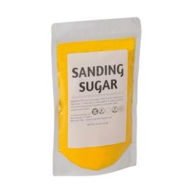 YELLOW SANDING SUGAR CRYSTALS - Sparkly, Colorful, Edible, Sugar Crystals, Sprinkle Mix, for Baking, Dessert Decorating, Coctails, Drink Rimming Sugar, Perfect Topping, Gluten Free, Vegan, Nuts Free, Egg Free, Kosher, Made in USA, 15oz
