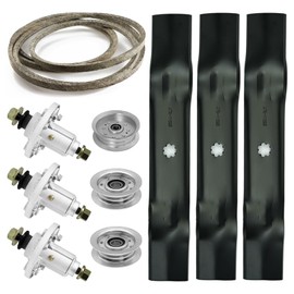 Lawn Mower Deck Rebuild Kit Fit for John Deere D140 LA145 155C LA130 GY20454 GY21098 GX21833 GY20852 AM137757 GX20571 Blade Spindle Belt Idler Kit Set