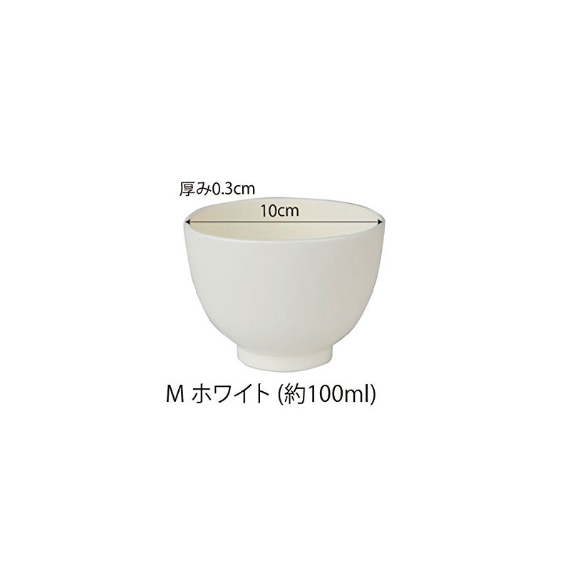 Mild Rubber Bowl (Medium) Diameter 3.9 inches (10 cm), White