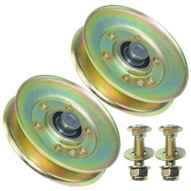 POSFLAG 2 Pack 189993 Idler Pulley Craftsman Replaces 532193195 Pulley, Craftsman Idler Pulley 184058, 189993 Pulley, Craftsman Pulley 175080, 193195, 532184058 for Husqvarna YTH2148, GTH2548 Decks