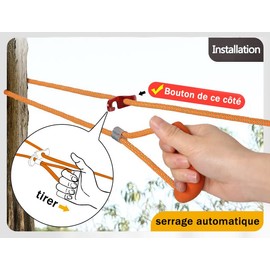 ZAselect Washing Line Rope 10M Laundry Clothes Lines Thick Garden Outdoor Easy to Tighten Orange
