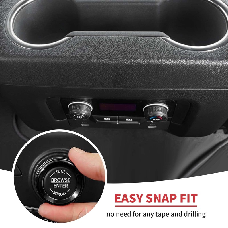 Linskip Aluminum Alloy Control Knob Covers for 2021-2024 Chevy Suburban