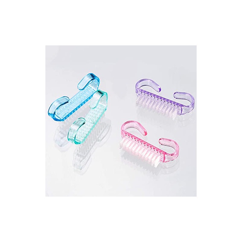 Belicia 4 Pieces Handle Nail Brush Nail Hand Scrubbing Cleaning