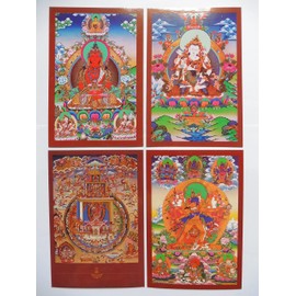 Buddhist Postcards Set of 4 Postcards