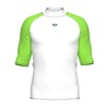 arena Men's Vest S/S Graphic Rash Guard Shirt, White-soft green,