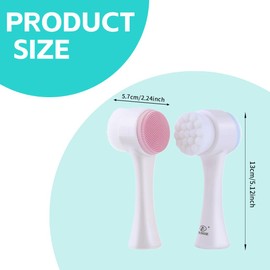 GGUFAY 2 Stück Gesichtsreinigungsbürste, Gesichtsbürste, Manuelle Gesichtsschrubber Silikon, Weichen Borsten Peeling Bürste Gesicht Massagegerät Tiefenreinigung Gesichtspflege