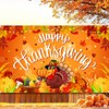 Happy Thanksgiving Banner Extra Large 72x44 Inch, Thanksgiving Backdrop for
