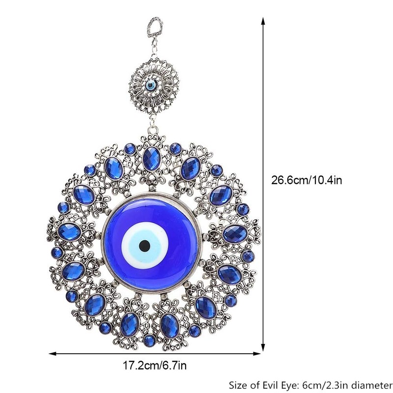 Turkey Blue Evil Eye Ornament, Blue Eyes Pearl Fatima Hand