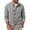 PJ PAUL JONES Mens Cardigans Sweater Button Down Stand Collar