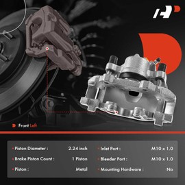 A-Premium Brake Caliper Assembly with Bracket Compatible with Ford Escape Focus Transit Connect Lincoln MKC Front Driver Side