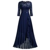 Miusol Women's Elegant Floral Lace Ruffle Bridesmaid Maxi Dress (Medium,