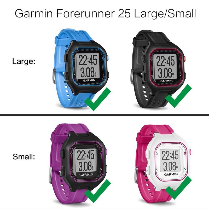 QGHXO Band for Garmin Forerunner 25, Soft Silicone Replacement Watch