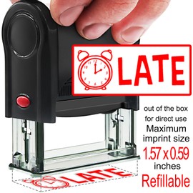 Bertiveny Self-Inking-Teacher-Stamps for Grading Teacher Stamps for School Classroom Supply (Late)