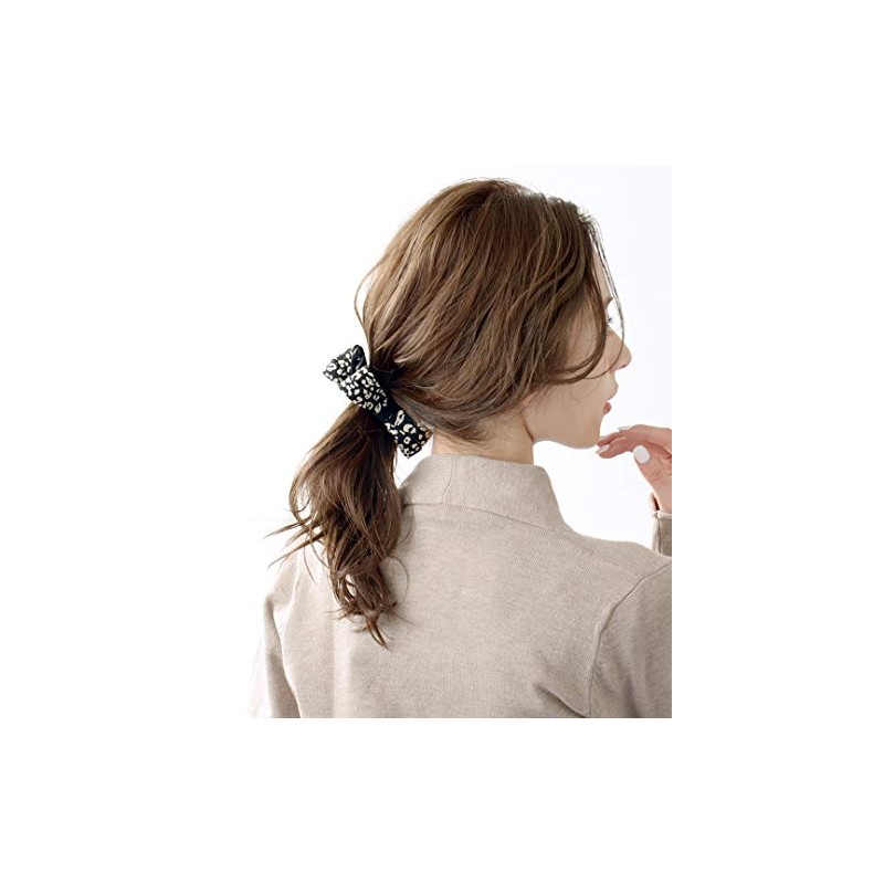 VINGTAINE H-185-BK- Animal Pattern Ribbon Banana Clip, M, Easy Bundle,