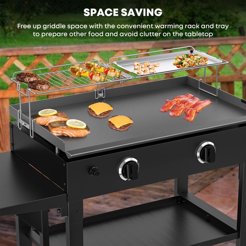 Stanbroil Griddle Warming Rack and Tray for 28" Blackstone Griddle