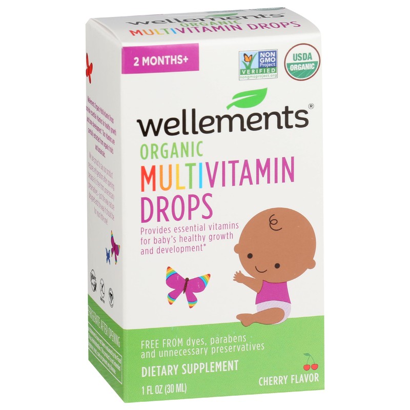 Wellements Wellements Organic Multivitamin Baby Drops, Gluten Free, 1 Fluid