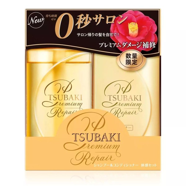 TSUBAKI SHISEIDO TSUBAKI Premium Repair Set (Shampoo & Conditioner 490ml)