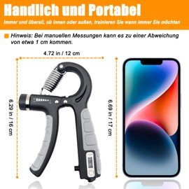 UNILECON Hand Trainer, Forearm Trainer, Grip Strength Trainer, Adjustable Resistance 5-60 kg, Non-Slip Grip and Ergonomic Design, Finger Trainer for Athletes (Black)