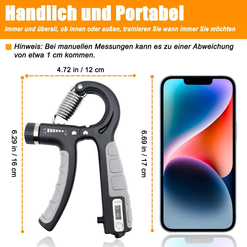 UNILECON Hand Trainer, Forearm Trainer, Grip Strength Trainer, Adjustable Resistance