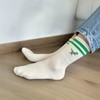 Tindo White socks with dinosaur motif, funny crazy socks for