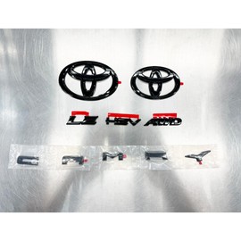 Genuine Toyota 2025 + Camry Hybrid LE AWD Gloss Black Emblem Overlays