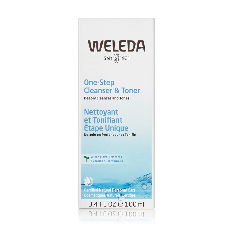 Weleda One-Step Face Cleanser & Toner, 3.4 Fl Oz