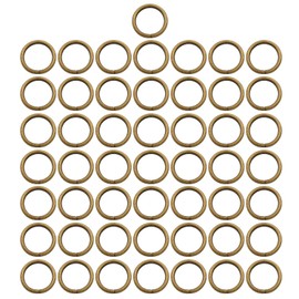 3/4'' Metal O-Ring Buckle Connector Round Loops Non Welded for Bags Webbing Purse and Belt Straps, Bronze, Pack of 50