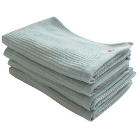 Imabari Towel Face Towel, Set of 4, Bulk Purchase, Striped, White, Pale Color, Made in Japan, Refreshing, White Face Towel, Clean, 100% Cotton, Safe for Disasters, Disaster Prevention, Compressed