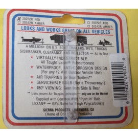 Dry Launch/Sierra Products  Red Combination- Marker Light/ Reflector -Lexan - Water-proof replaceable bulb