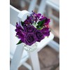 INSUNSIX Purple Glitter Roses 30pcs Foam Roses 2.56" Fake Flowers