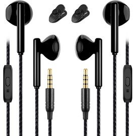 GAMURRY (2 Pack) Earphones,Wired In Ear Earphones Headphones with Microphone,Clear Call&Powerful Bass&Lightweight Earphones with 3.5mm Jack