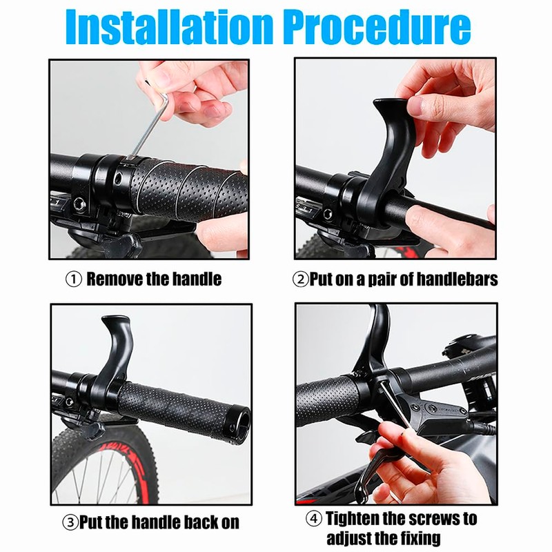Yakamoz 2Pcs Mountain Bike Thumb Grips, Bicycle Ergonomic Designs Handlebar