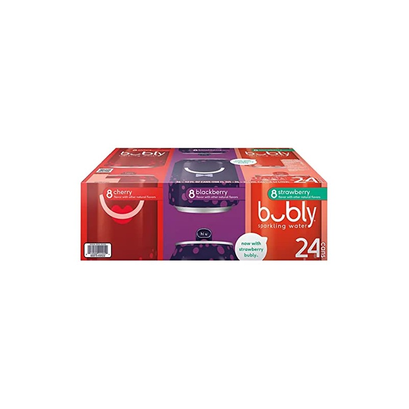 Bubly Berry Sparkling Water Variety Pack (12 fl. oz, 24