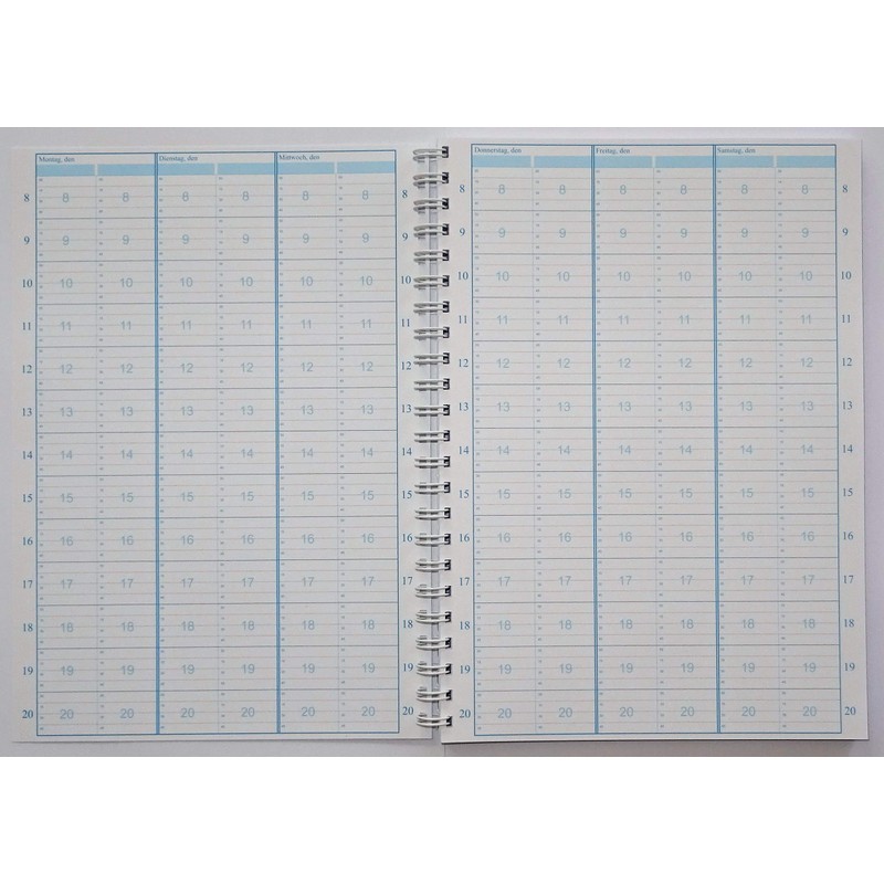 Practice Planner Appointment Calendar Monday to Saturday 2 Columns 15