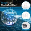 numiko Solar Floating Pool Lights, 14" Inflatable RGB LED Pool