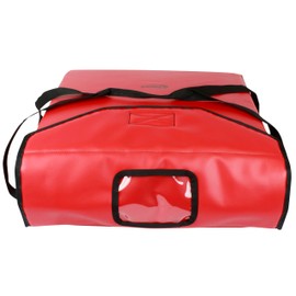 Sterno Delivery Insulated Vinyl Delivery Pizza Carrier, Large, 21" x 21" x 7" - Holds (3) 20" Pizzas