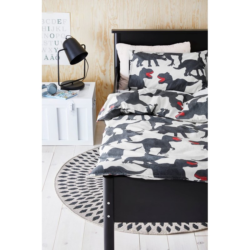 JOTEX Dino Mini Baby Bed Linen, 2 Pieces, Organic Quality,