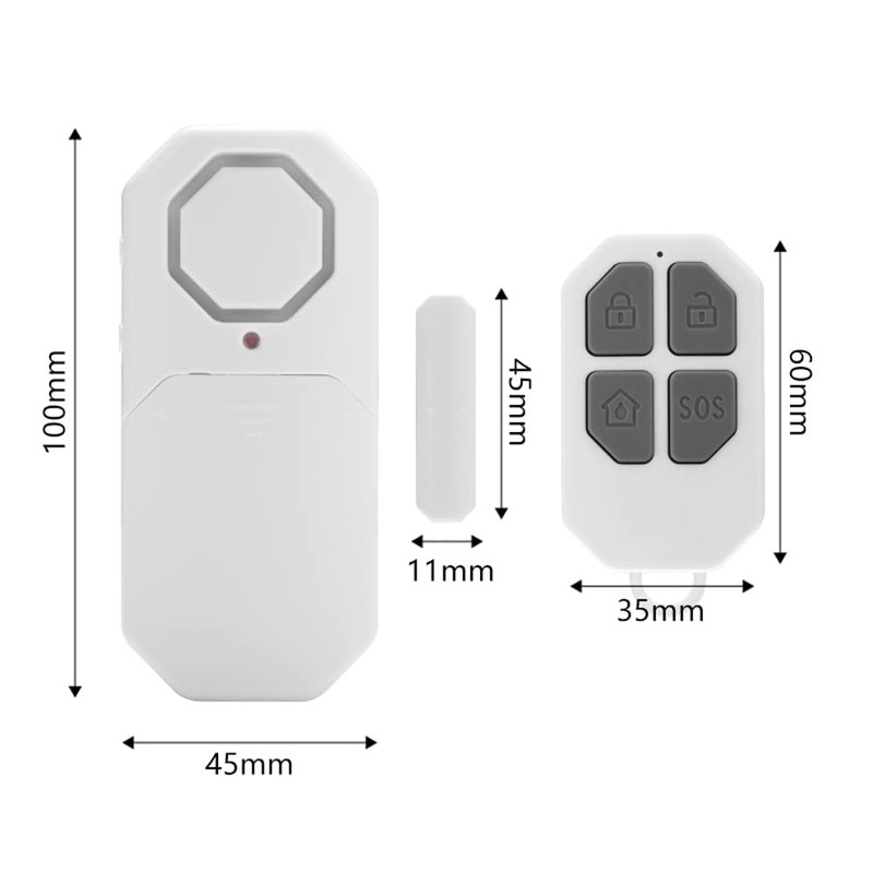 EverNary Door Window Alarm When Opened for Home Security with