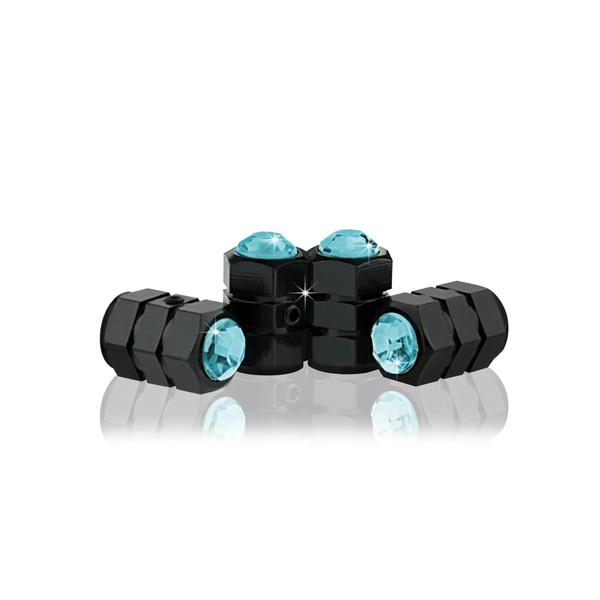 JR2 Bling Anti-Theft Locking System Light Blue(LB-BC) Crystal Metal Black