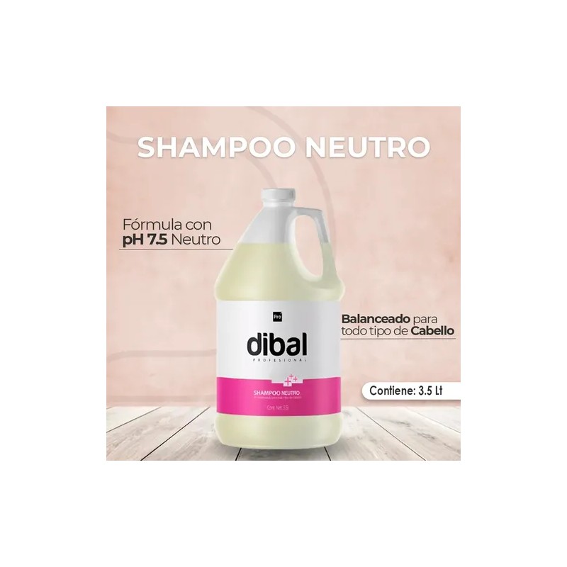 Shampoo Neutro Para Todo Tipo De Cabello De Dibal 3.5