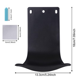 Soap Dispenser Wall Mount Drip Tray, 2Pcs Black Plastic Wall Mount Soap Dispenser Detergent Drip Tray Catcher Prevent Dripping and Spraying