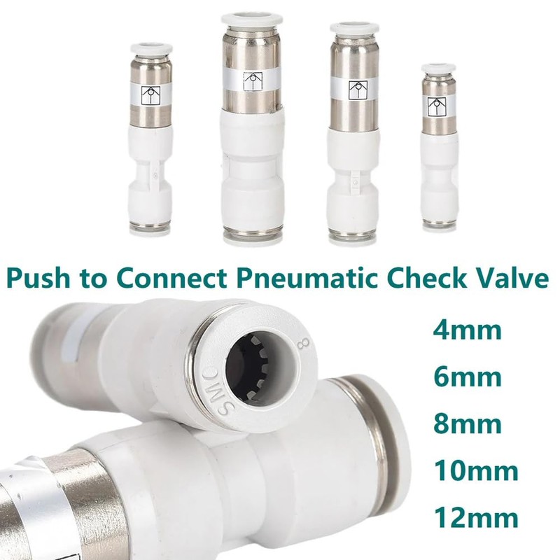 MiJunHD 2PCS Pneumatic Check Valve, 4mm Inner Dia. Non Return