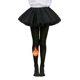 LUCKELF Toddler Girls Fleece Lined Tights Ultra Soft Thick Warm Tights for Cold Winter (US, Age, 2 Years, 4 Years, Footed-Black)