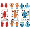 24 Sheets Make Your Own Robot Stickers Make A Face