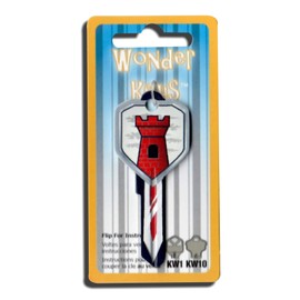 Wonder Keys RED Castle Shield and Sword Shaped Compatible with Kwikset KW1 KW11