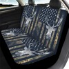 Suobstales American Flag Deer Car Seat Covers Front Back Split