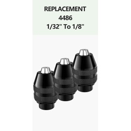 Mellbree 4486 Drill Chuck for Dremel, Chuck for Dremel Replacement 1/32 to 1/8, Quick Interchangeable - Ideal for Professionals & DIY Enthusiasts, Drill Accessories for Dremel 4250, 3000, 8260, 8240